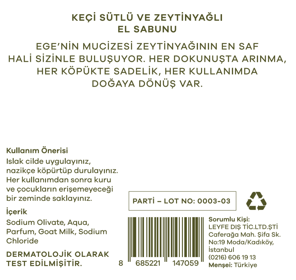 Merhem Ritüel - Keçi Sütlü ve Zeytinyağlı Katı Sabun 150 gr.