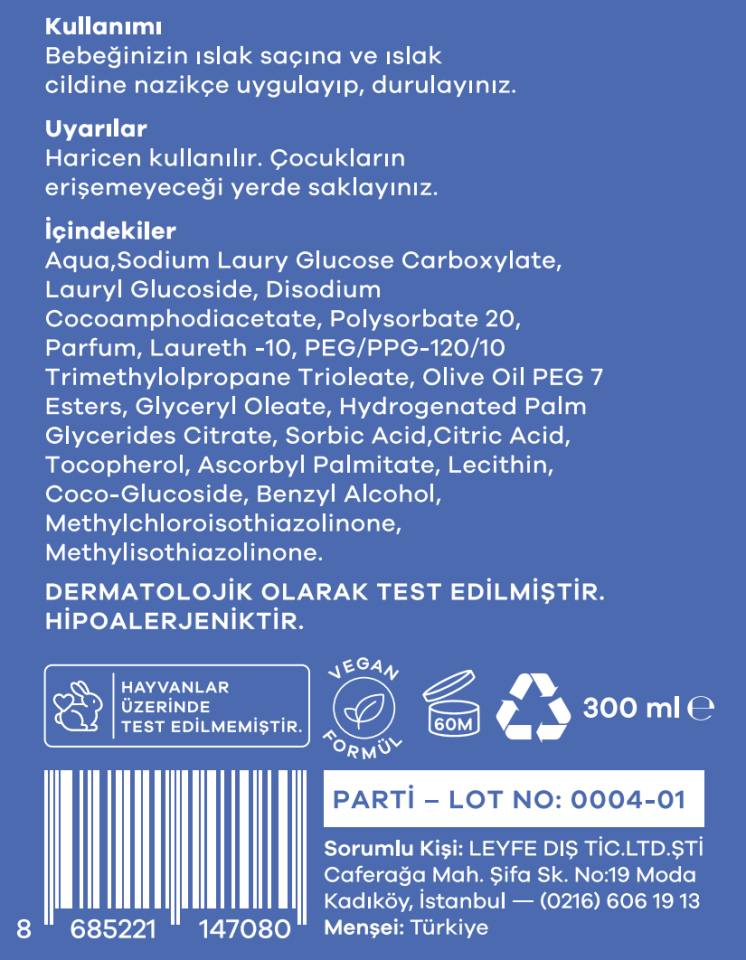 Merhem Ritüel - Zeytinyağı Özlü Bebek Saç ve Vücut Şampuanı 300 ml.